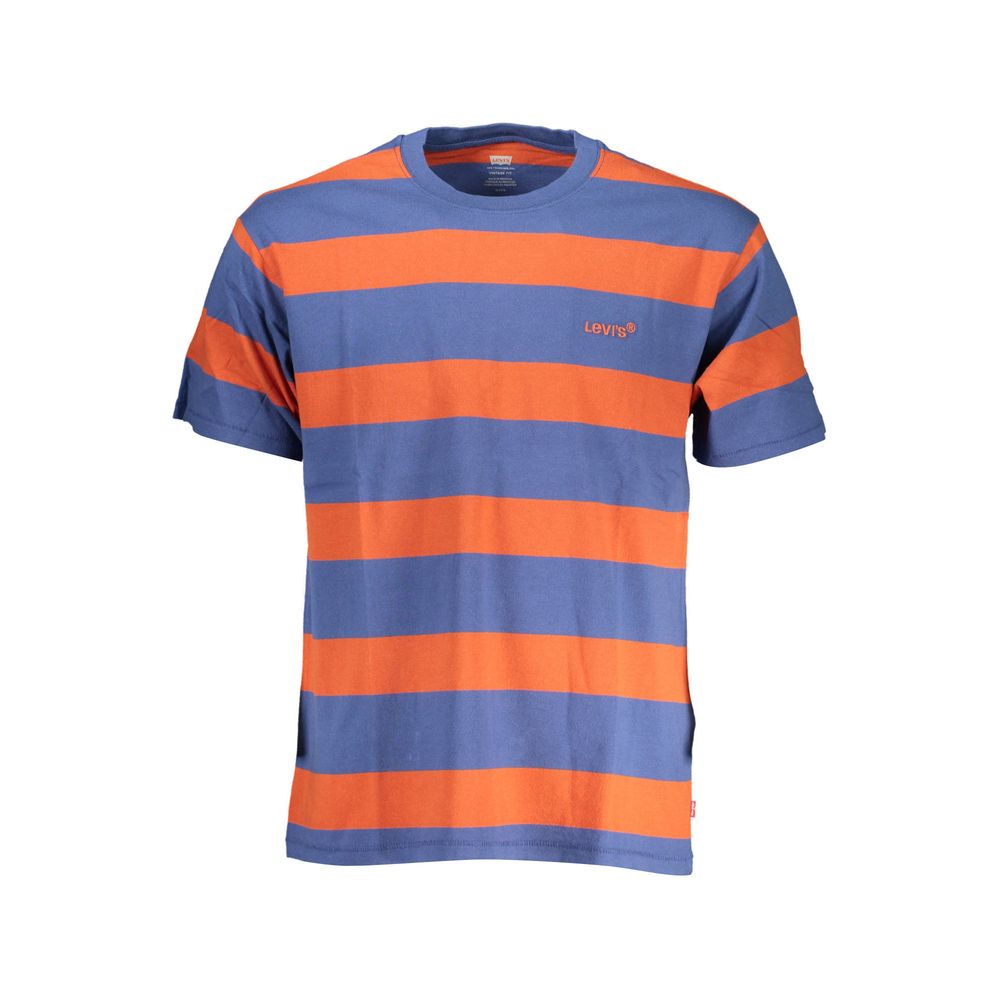 Blue Cotton Men T-Shirt