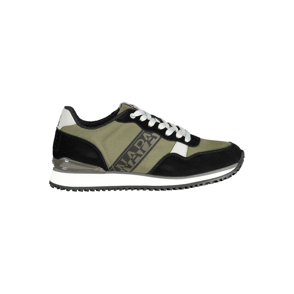 Green Polyester Men Sneaker