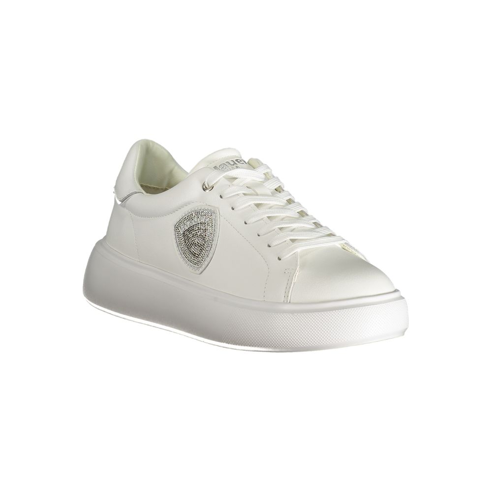 White Polyester Sneaker