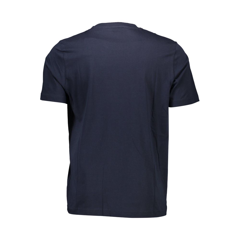 Blue Cotton Men T-Shirt