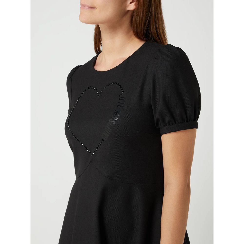 Buy Elegant Black Rhinestone Detail Dress by Love Moschino