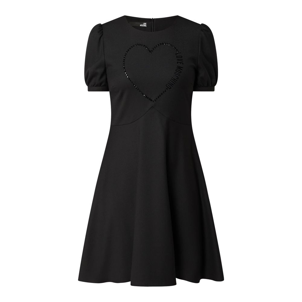 Buy Elegant Black Rhinestone Detail Dress by Love Moschino