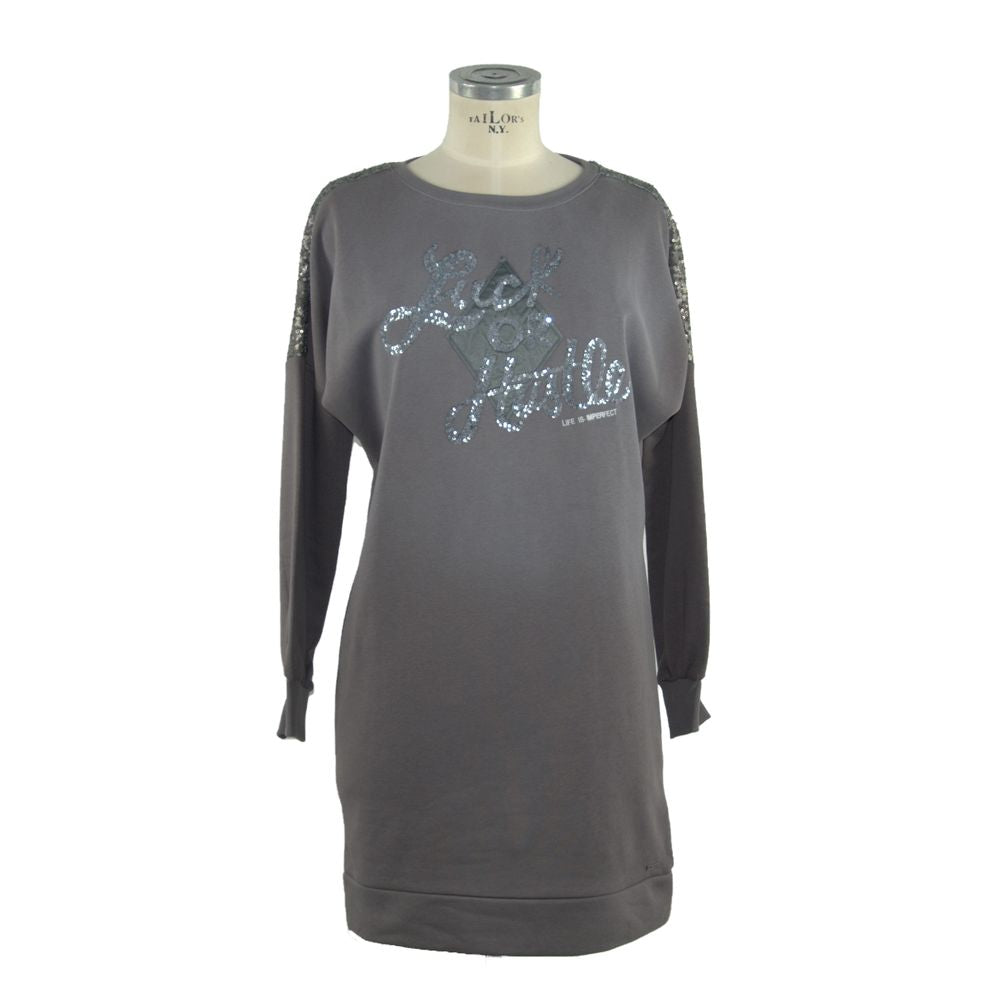 Buy Chic Long Sleeve Sweatshirt Dress in Gray by Imperfect