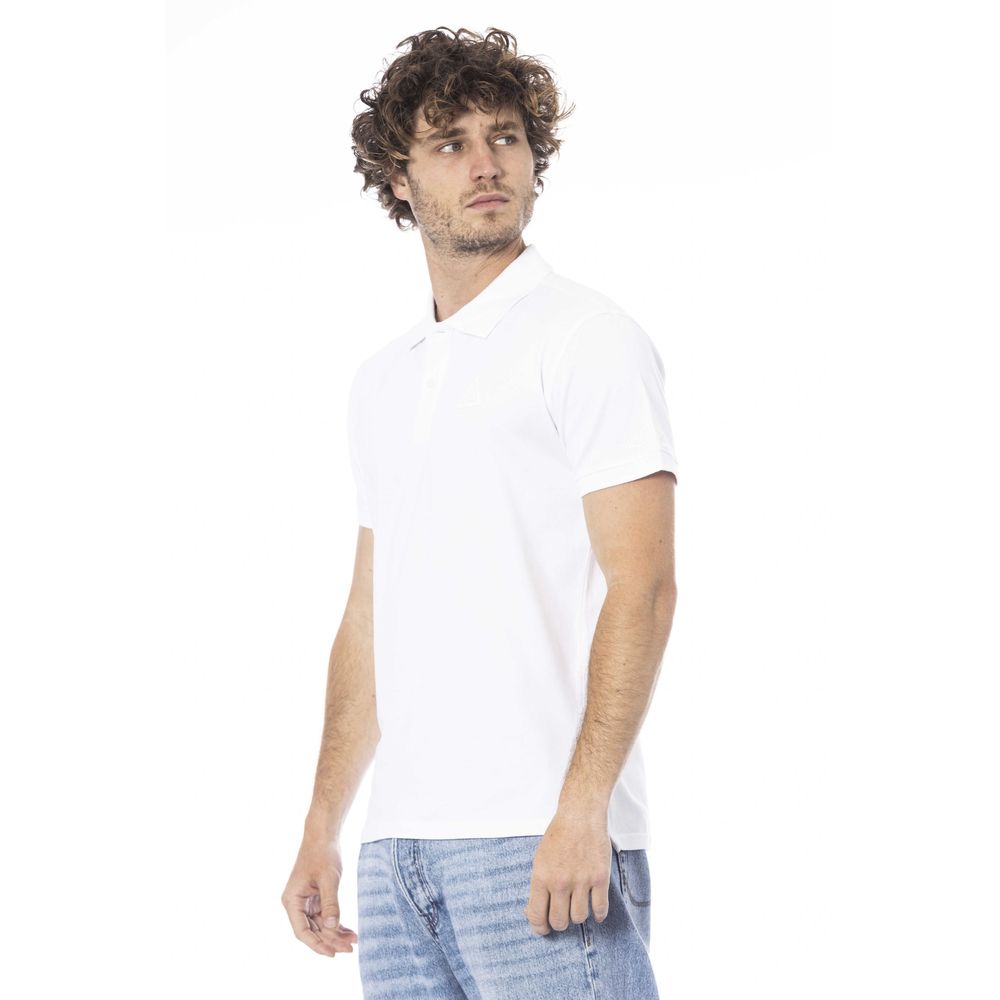 White Cotton Men Polo