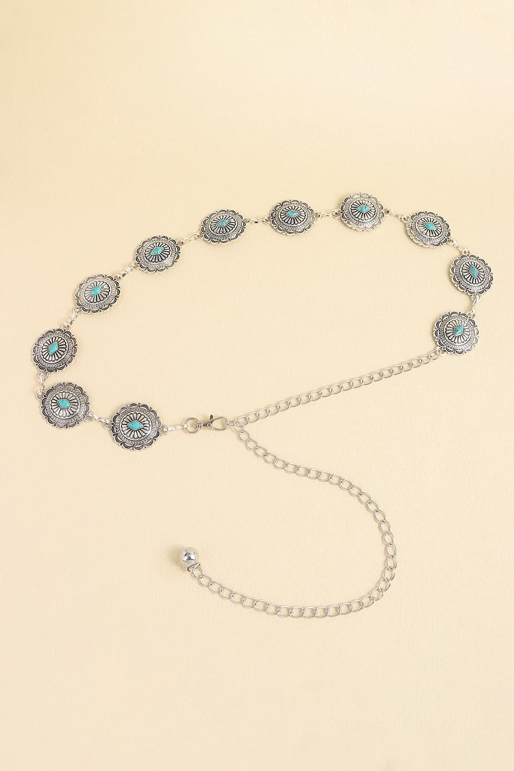 Buy Vintage Turquoise Alloy Belt by Faz