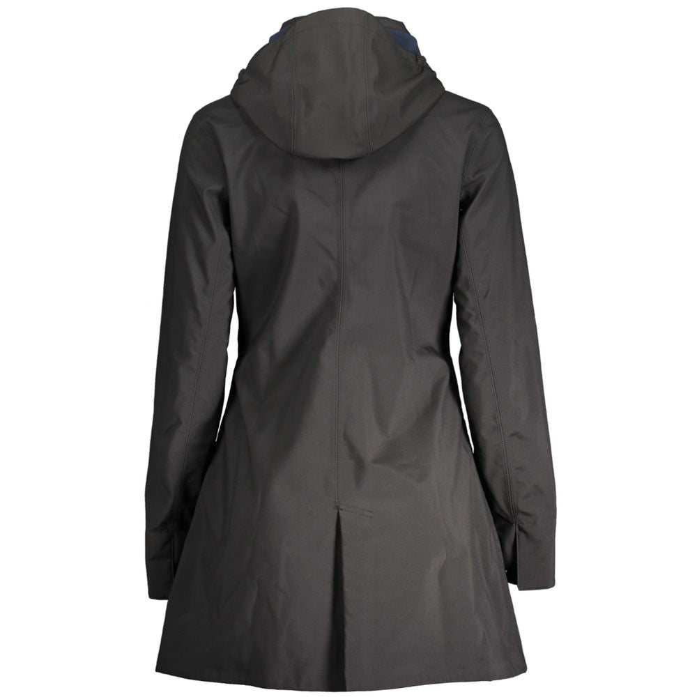 Black Polyester Jackets & Coat