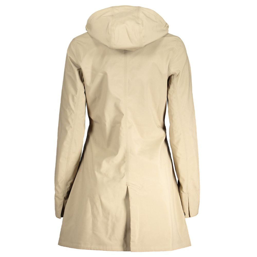 Beige Polyester Jackets & Coat