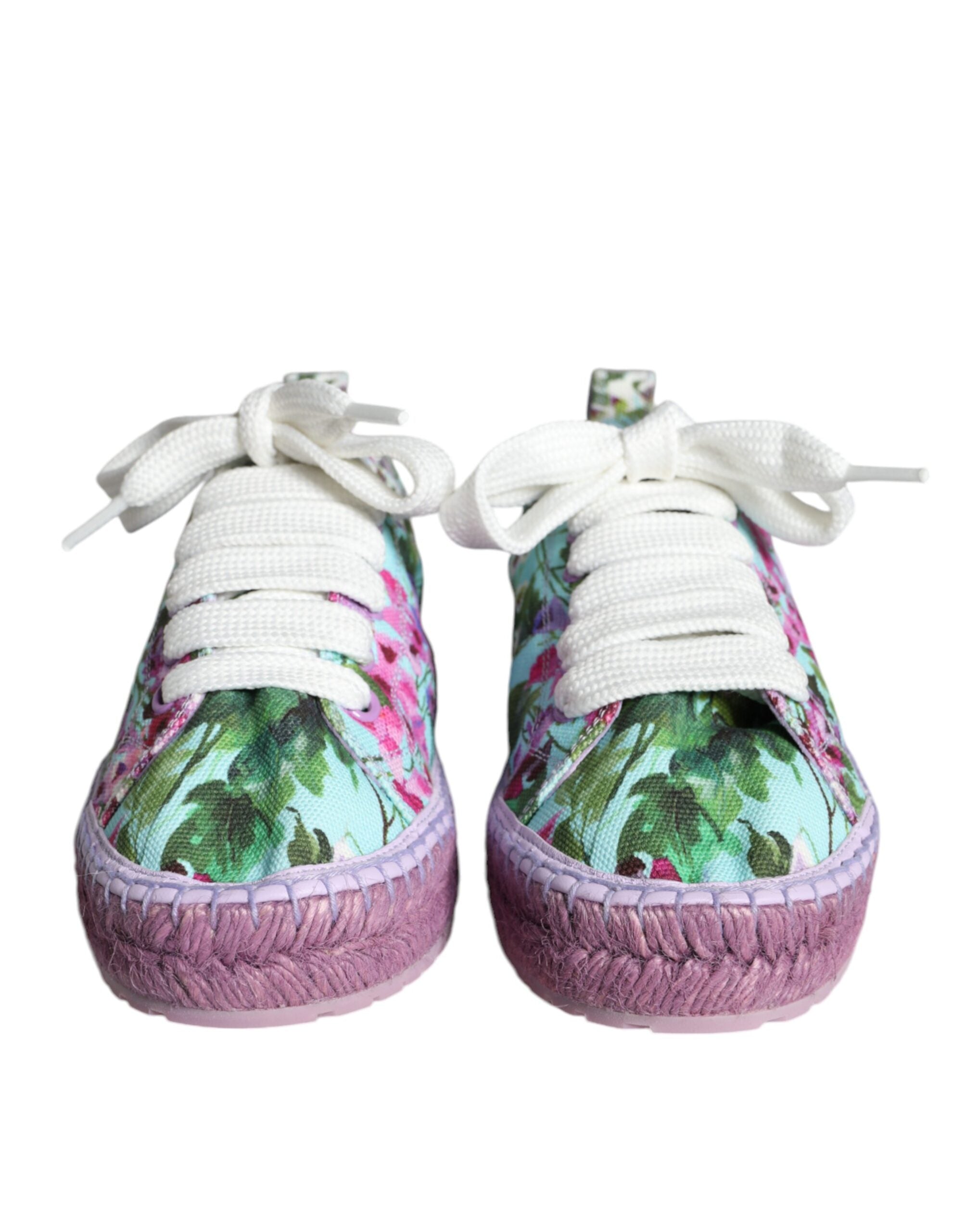 Multicolor Canvas Floral Espadrilles Sneakers Shoes