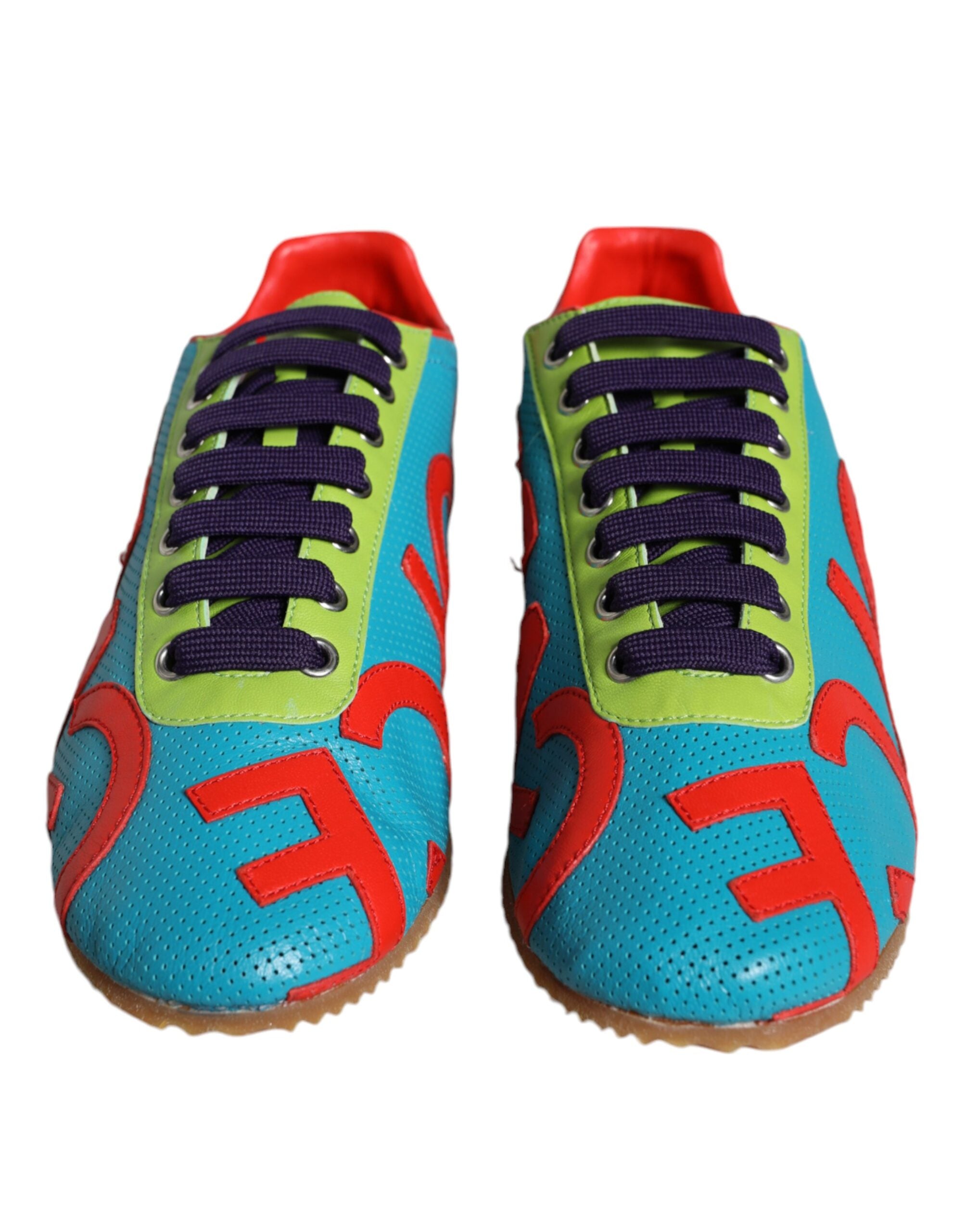 Multicolor Leather Logo Casual Sneakers Shoes