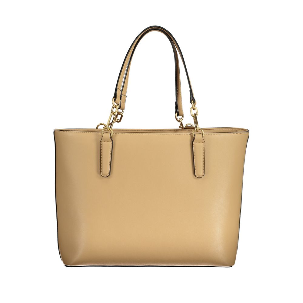 Beige Polyethylene Handbag