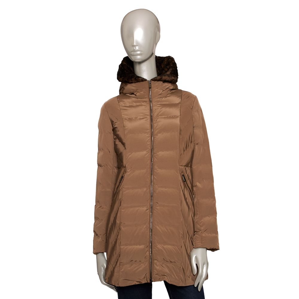 Brown Polyester Women Jacket