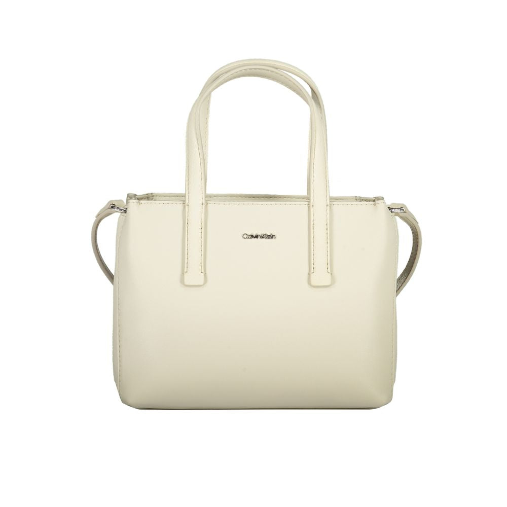 Beige Polyester Handbag