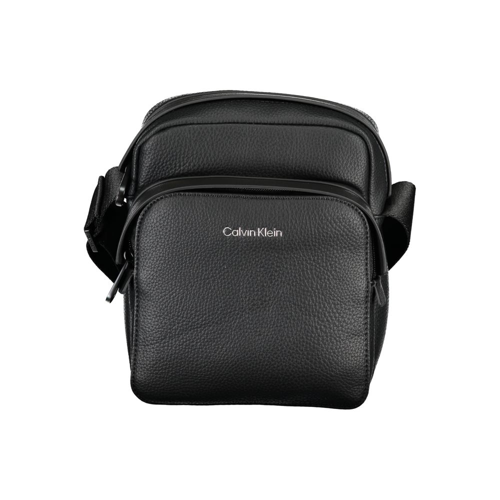 Black Polyester Shoulder Bag