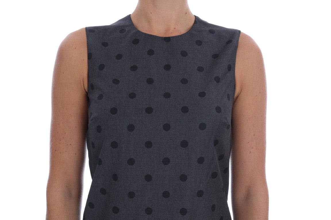 Buy Chic Sleeveless Polka Dot Wool Dress by Dolce & Gabbana