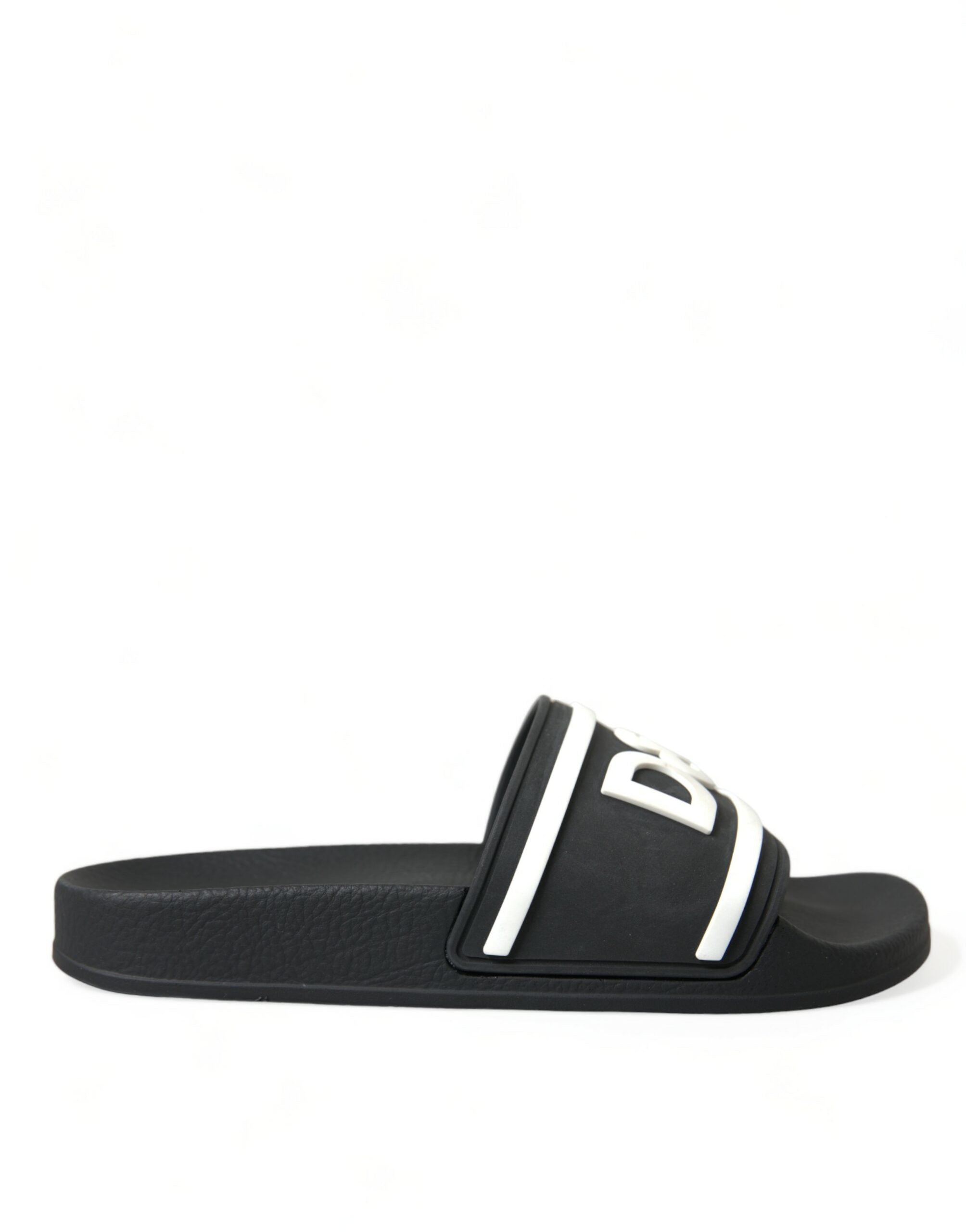 Black Rubber Beachwear Slippers Sandals Shoes