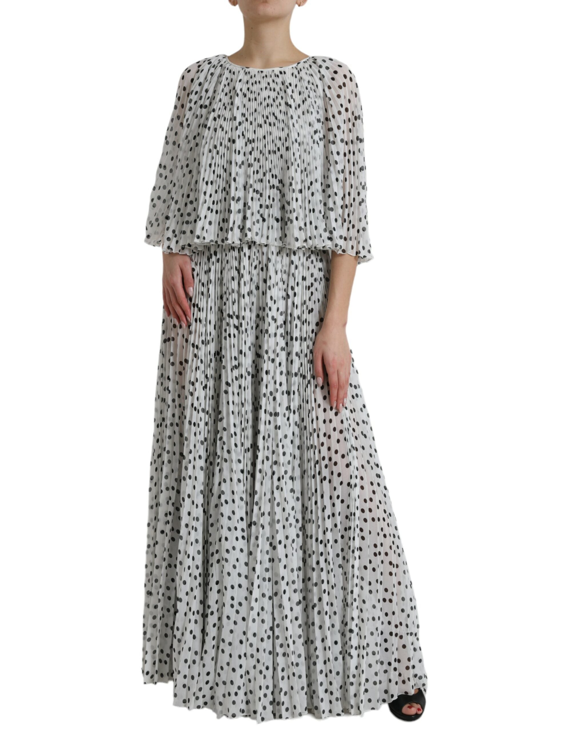 Elegant Polka Dots Maxi Dress
