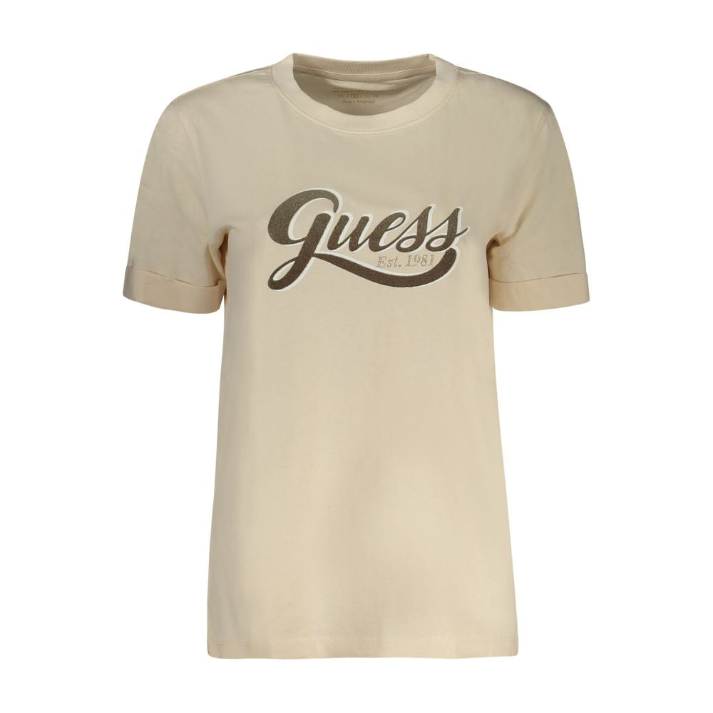 Beige Cotton Tops & T-Shirt