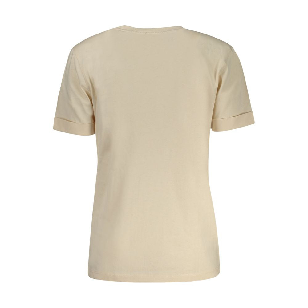 Beige Cotton Tops & T-Shirt