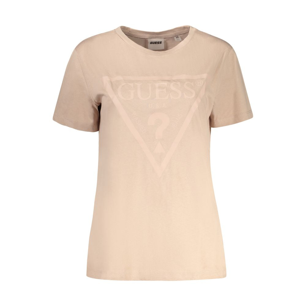 Beige Cotton Tops & T-Shirt