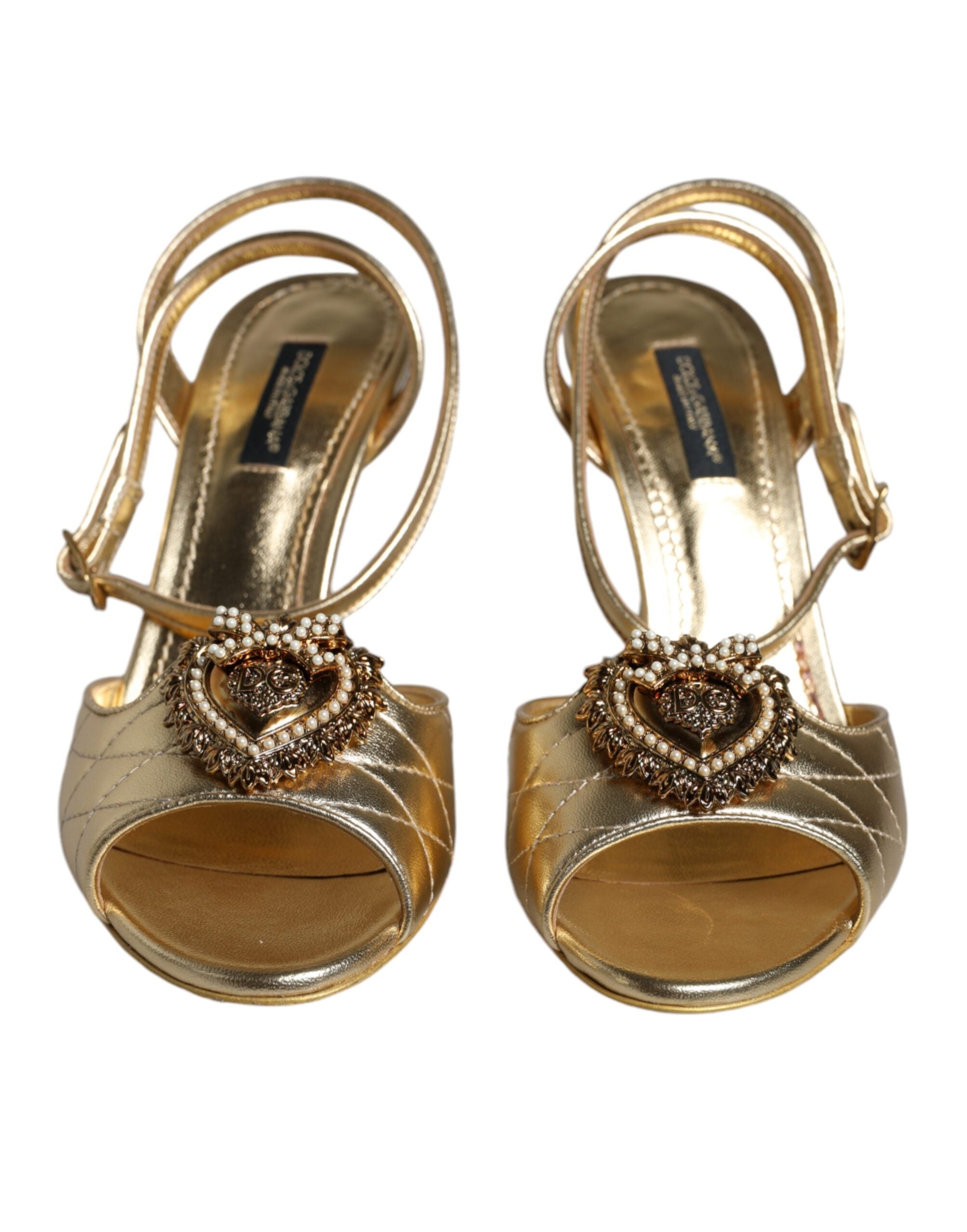 Gold Devotion Embellished Keira Sandals Shoes