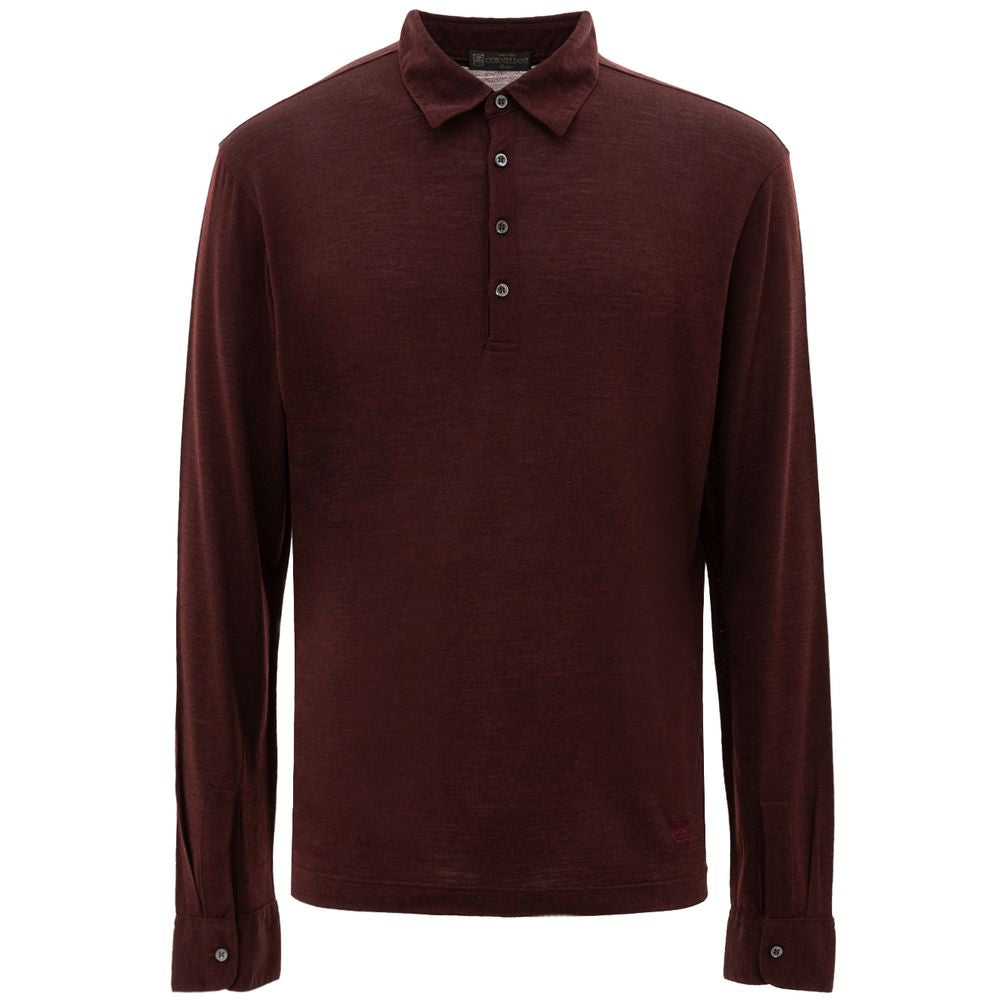 Bordeaux Wool Polo Shirt