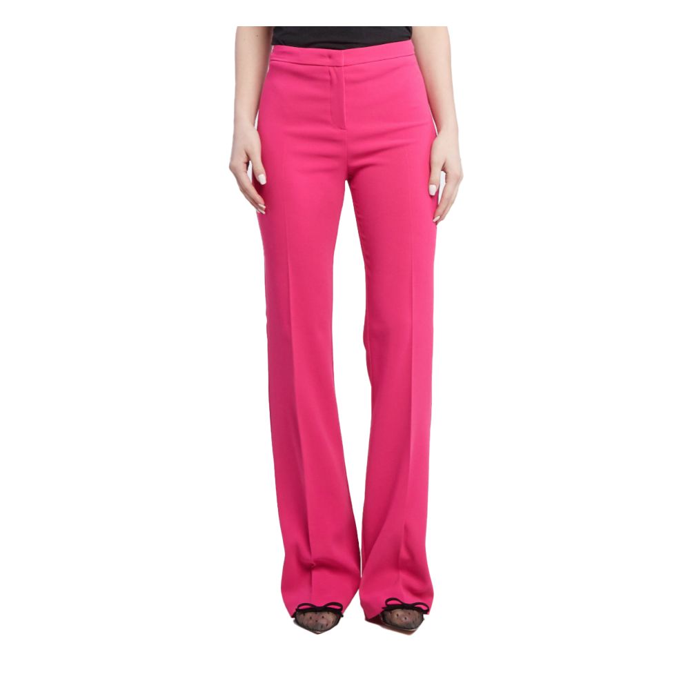 Fuchsia Polyester Jeans & Pant