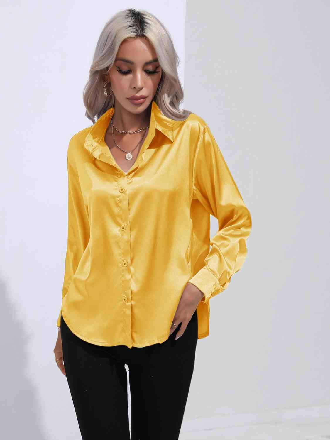 Buy Collared Neck Buttoned Long Sleeve Shirt by B&S