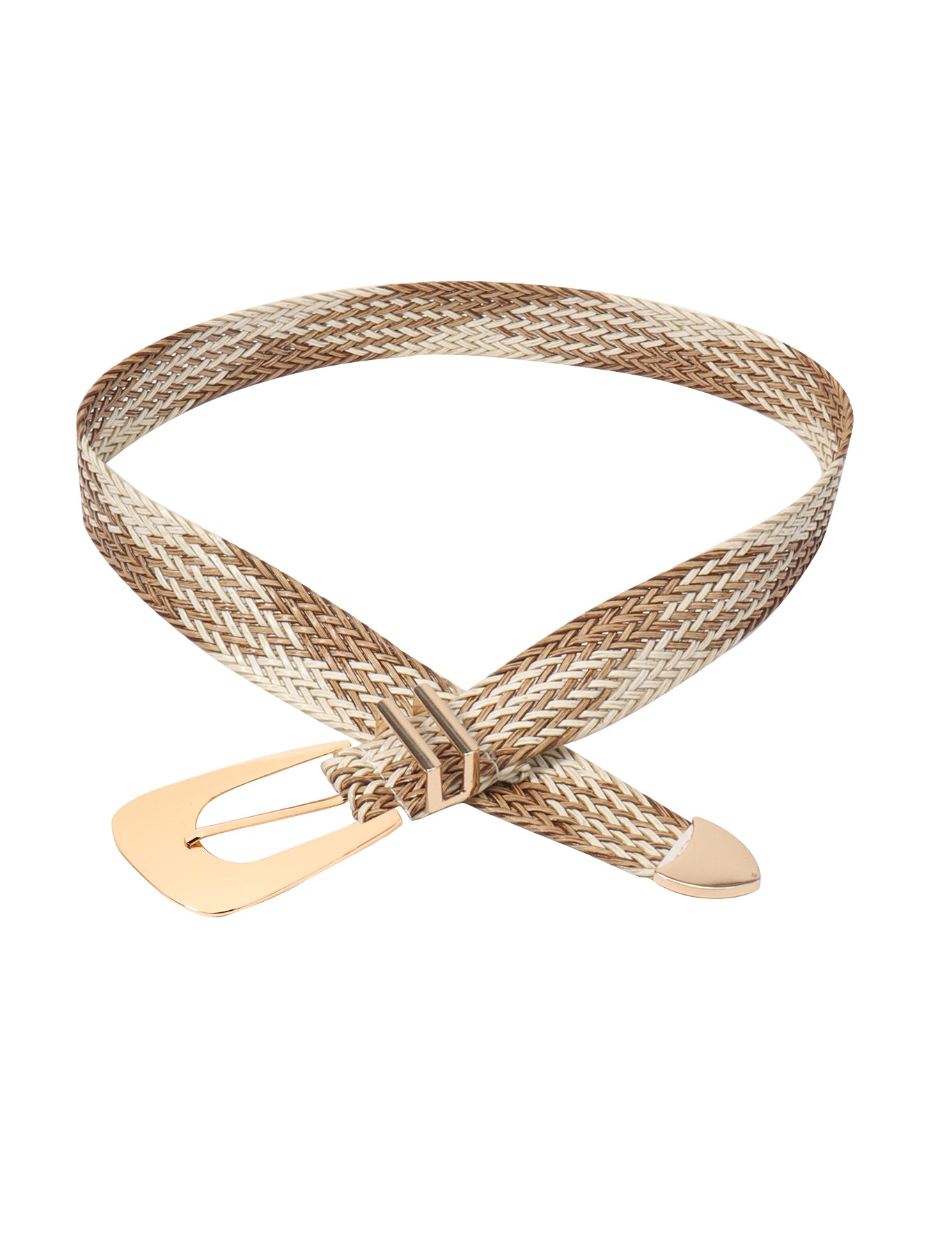 Buy Irregular Buckle Braid Belt by Faz