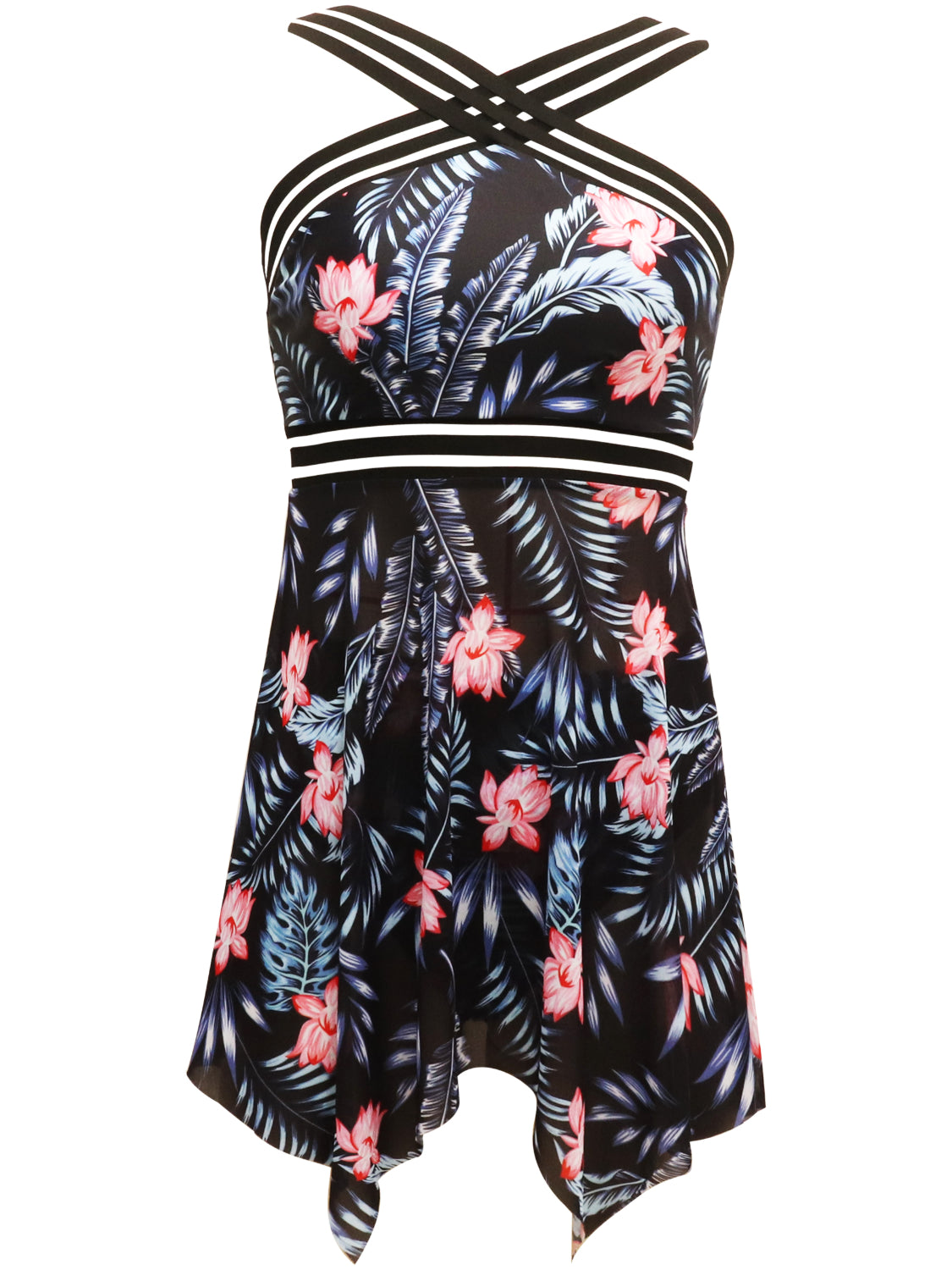 Buy Cutout Printed Two-Piece Swim Set by Faz