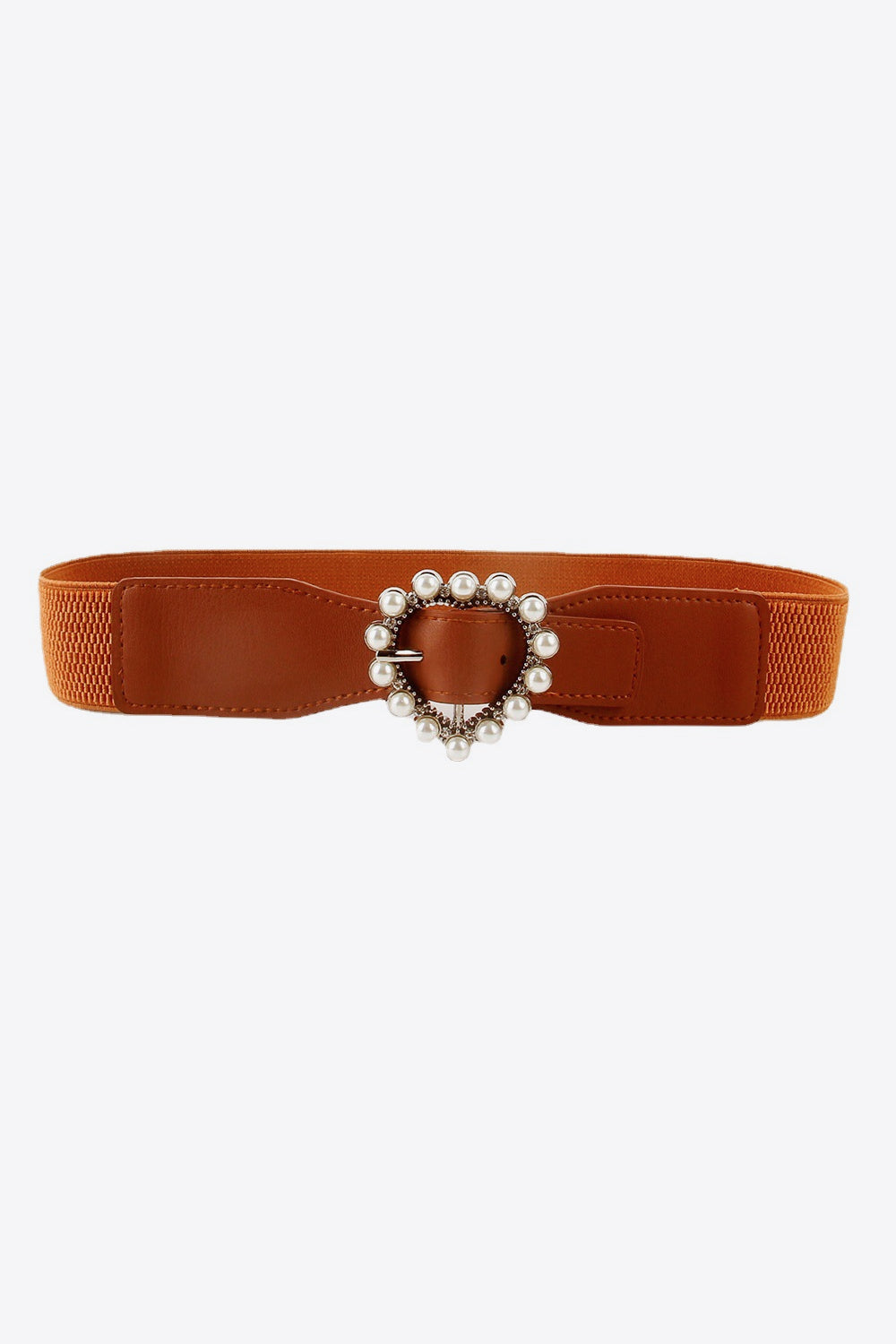 Buy Pearl Heart Buckle Elastic Belt by Faz