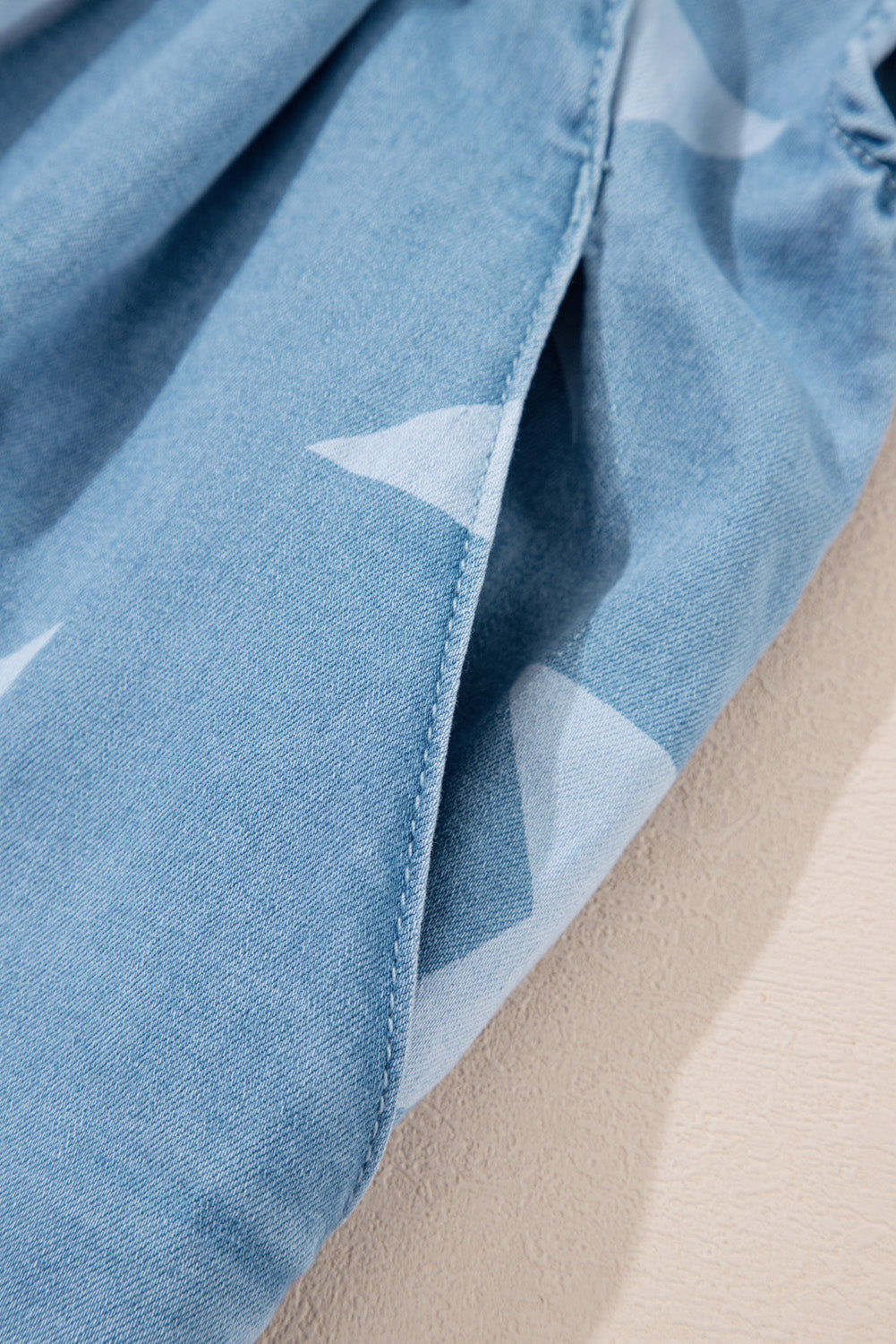 Buy Star Print Square Neck Denim Overalls by Faz