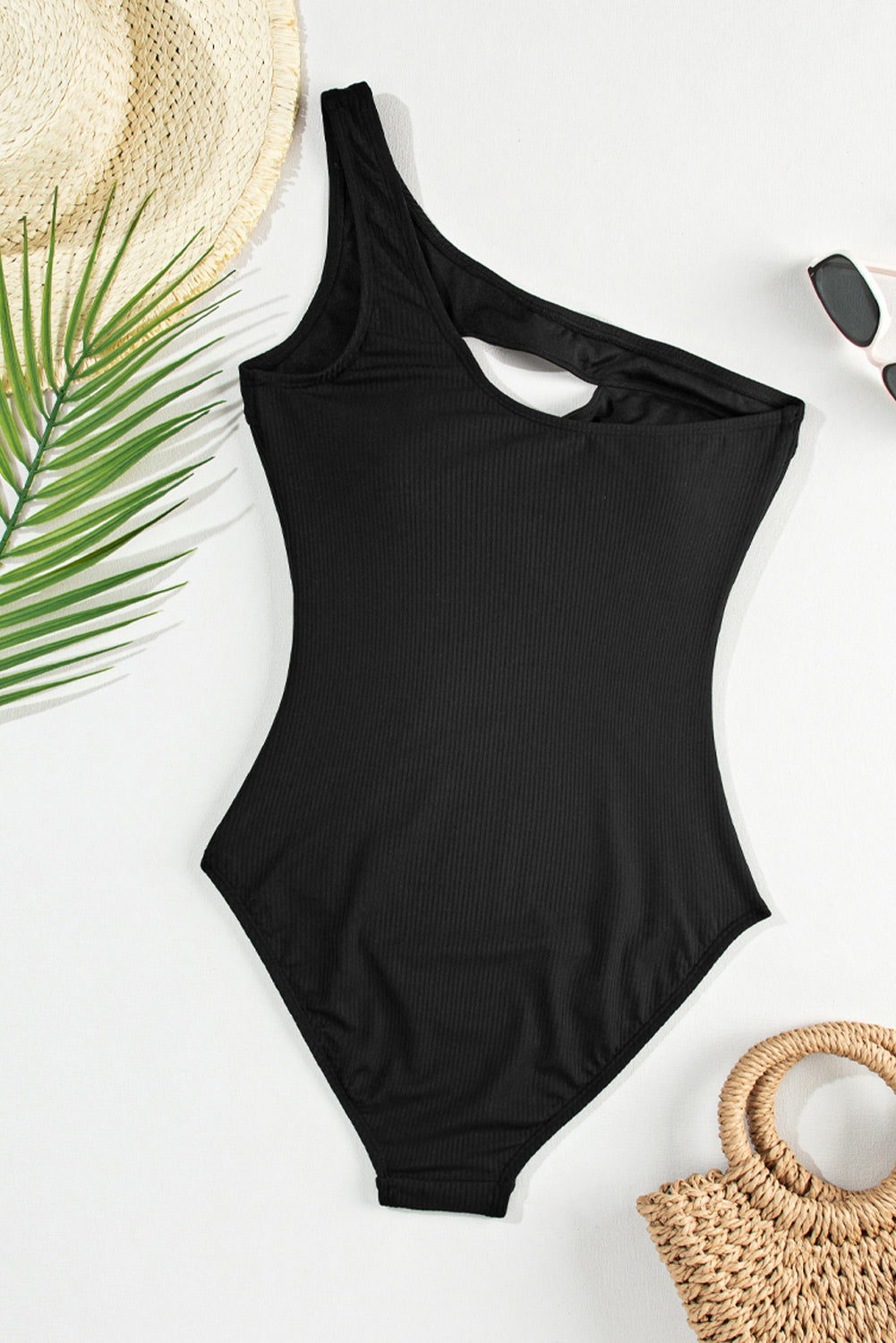 Buy Cutout One Shoulder Sleeveless One-Piece Swimwear by Faz