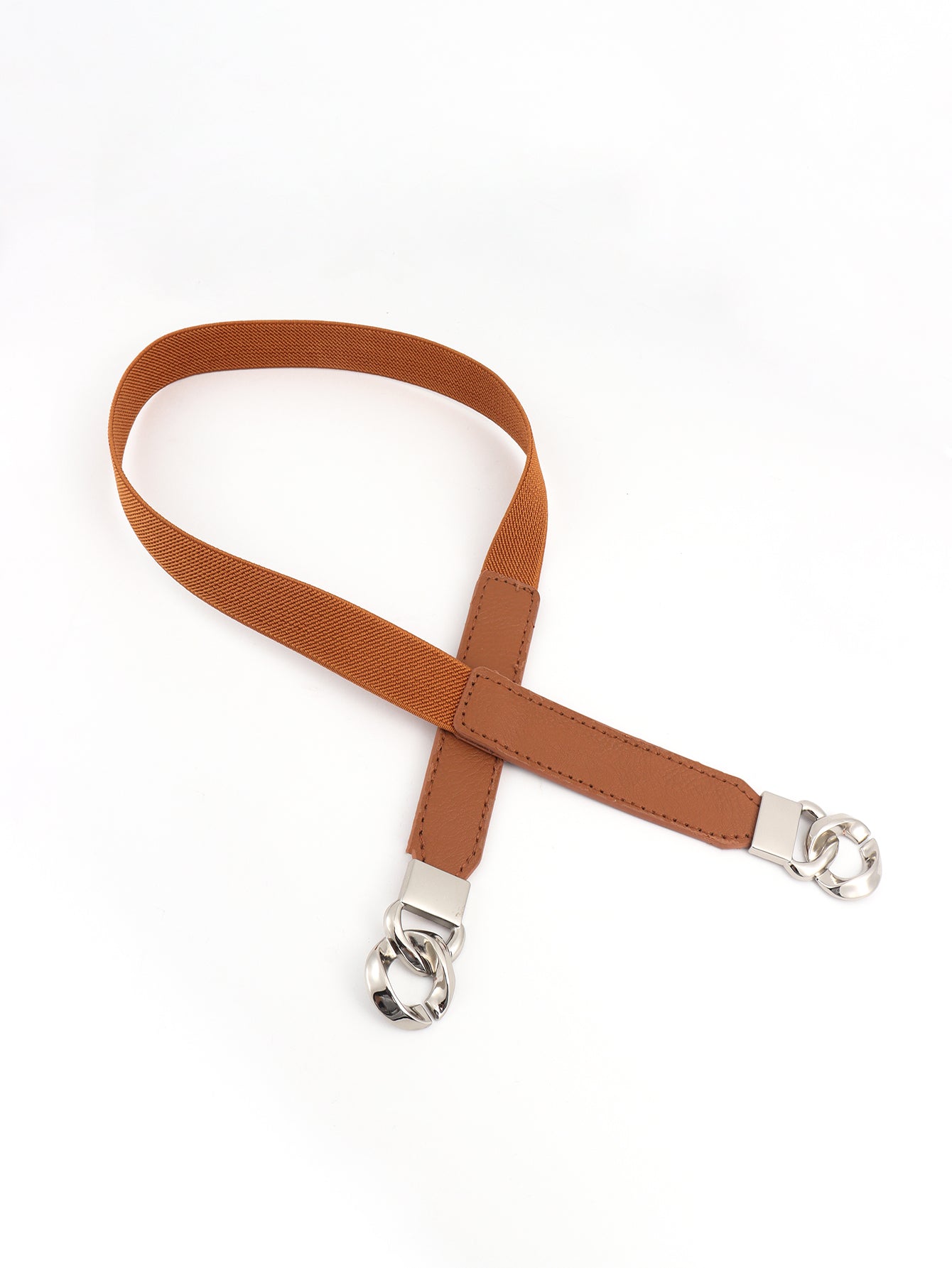 Buy Zinc Alloy Buckle Elastic PU Belt by Faz