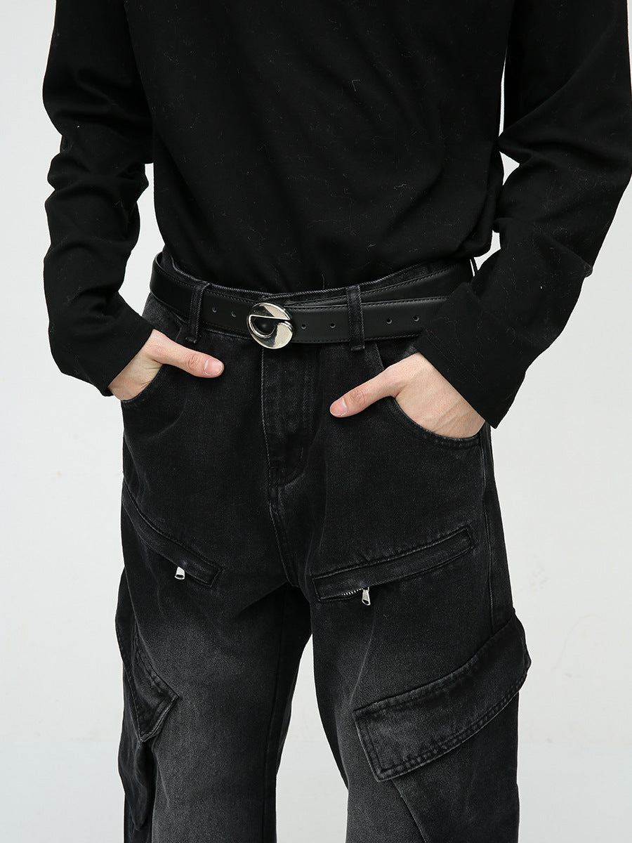 Buy Baggy Jeans with Cargo Pockets by Faz