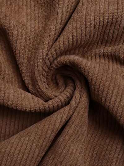 Buy Pocketed Contrast Collared Neck Long Sleeve Shirt by Perfee