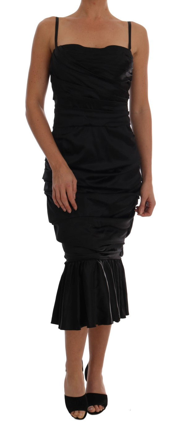 Buy Elegant Silk Stretch Bustier Midi Dress by Dolce & Gabbana