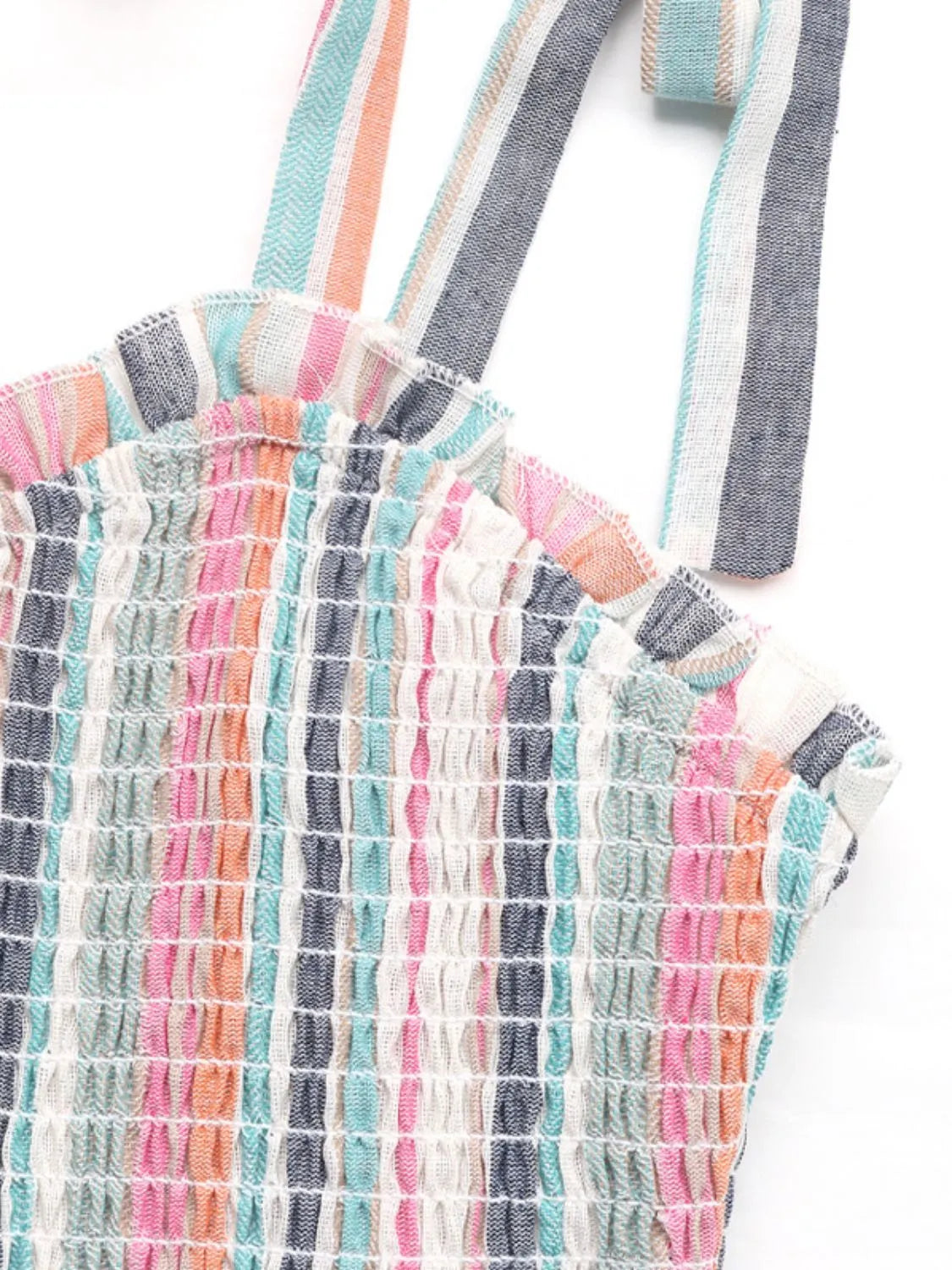 Buy Contrast Striped Square Neck Cami Dress by Faz