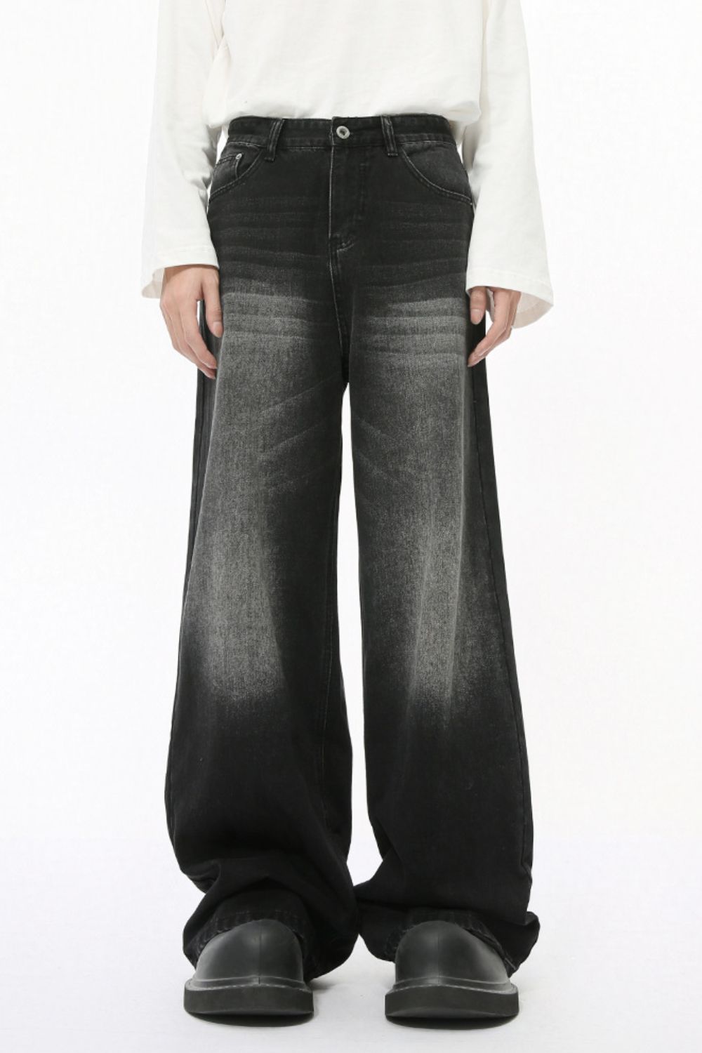 Buy Men's Cat's Whisker Wide Leg Jeans by Faz