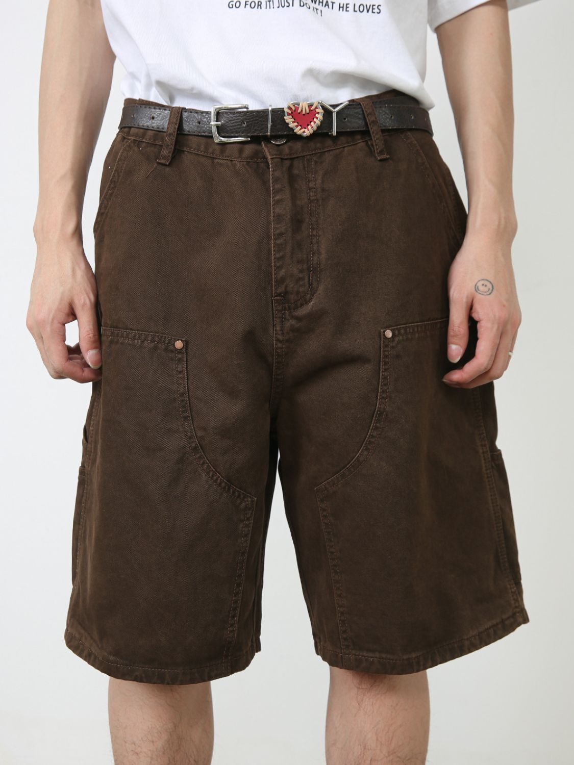 Buy Men's Mid Rise Denim Shorts with Pockets by Faz