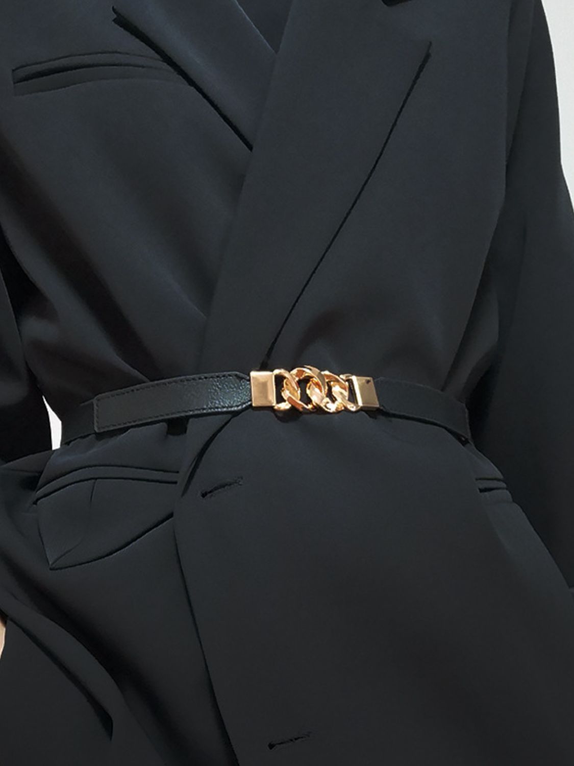 Buy Zinc Alloy Buckle Elastic PU Belt by Faz