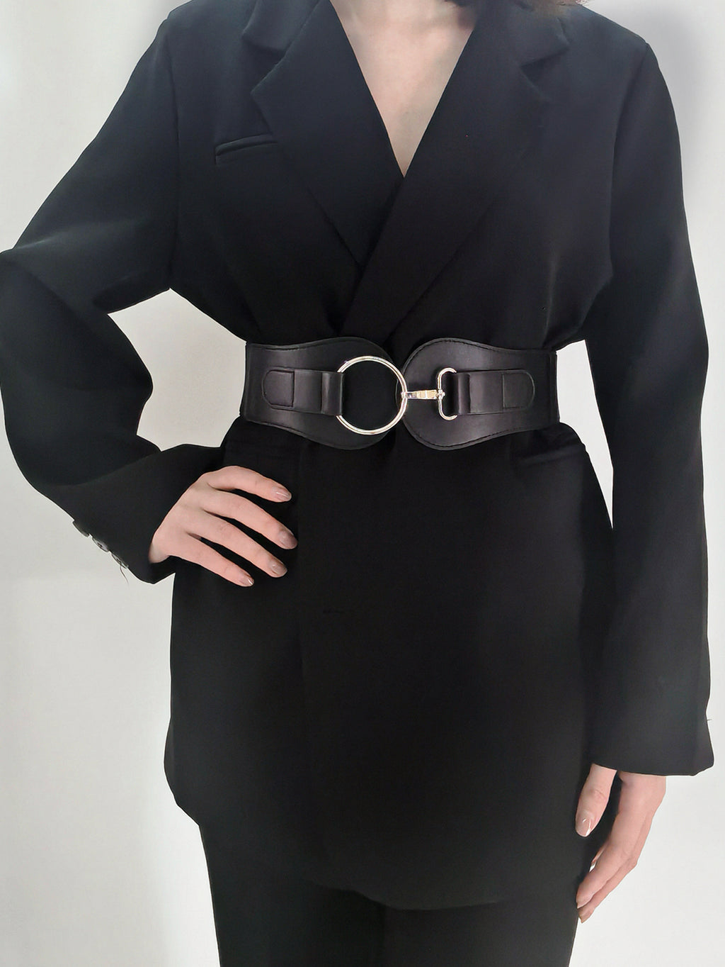 Buy PU Elastic Wide Belt by Faz