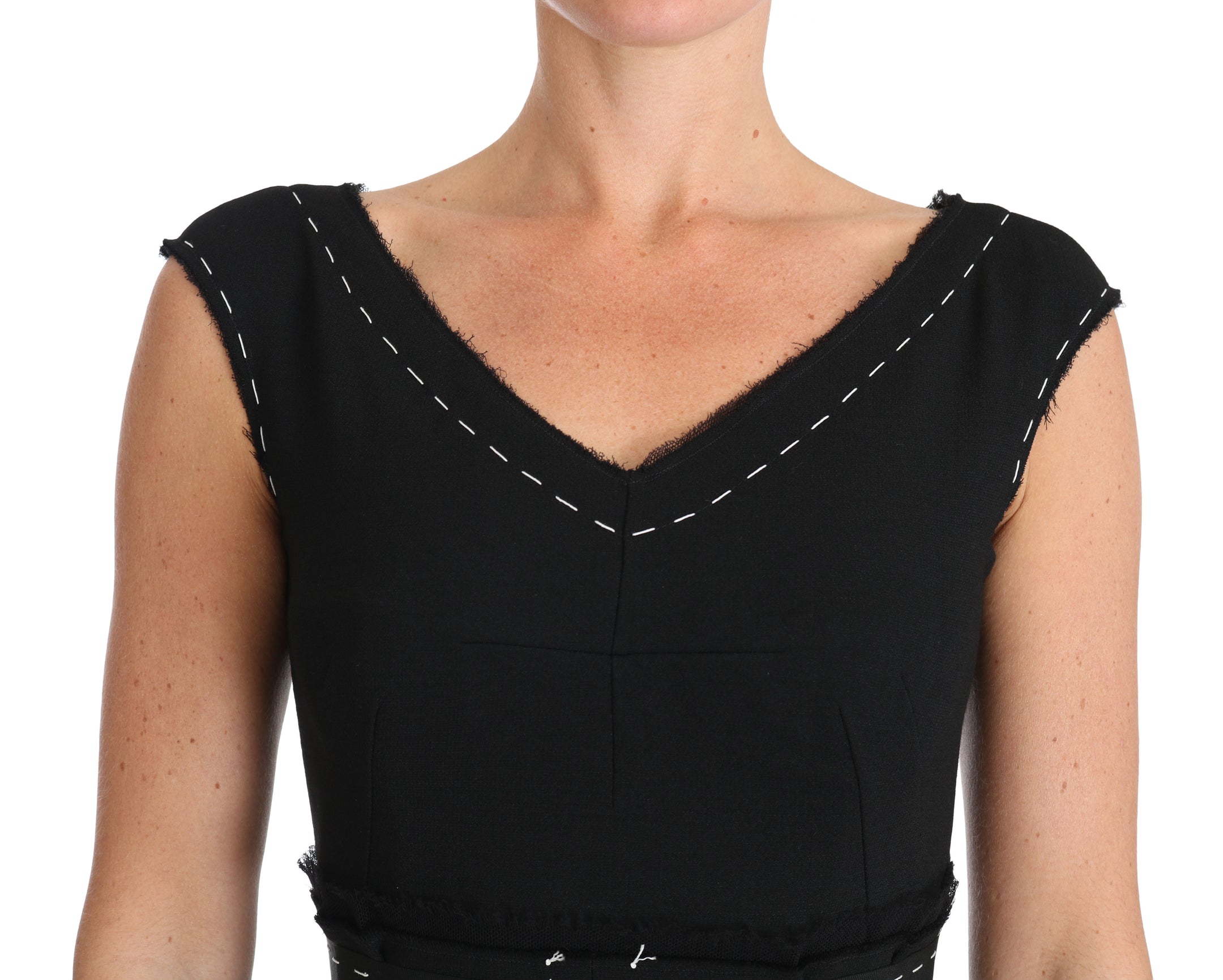 Buy Elegant Black Sheath Wool Dress by Dolce & Gabbana