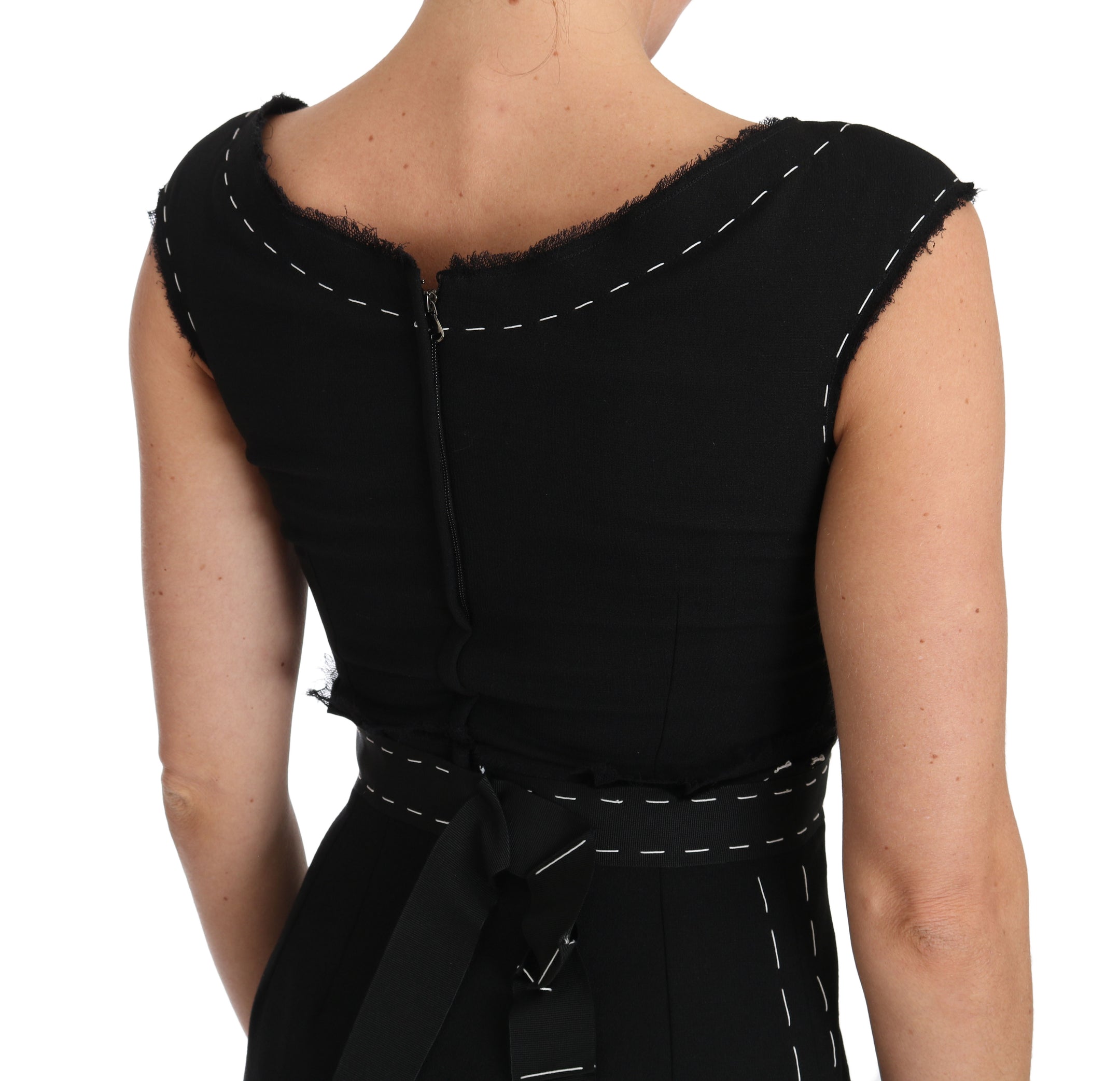 Buy Elegant Black Sheath Wool Dress by Dolce & Gabbana