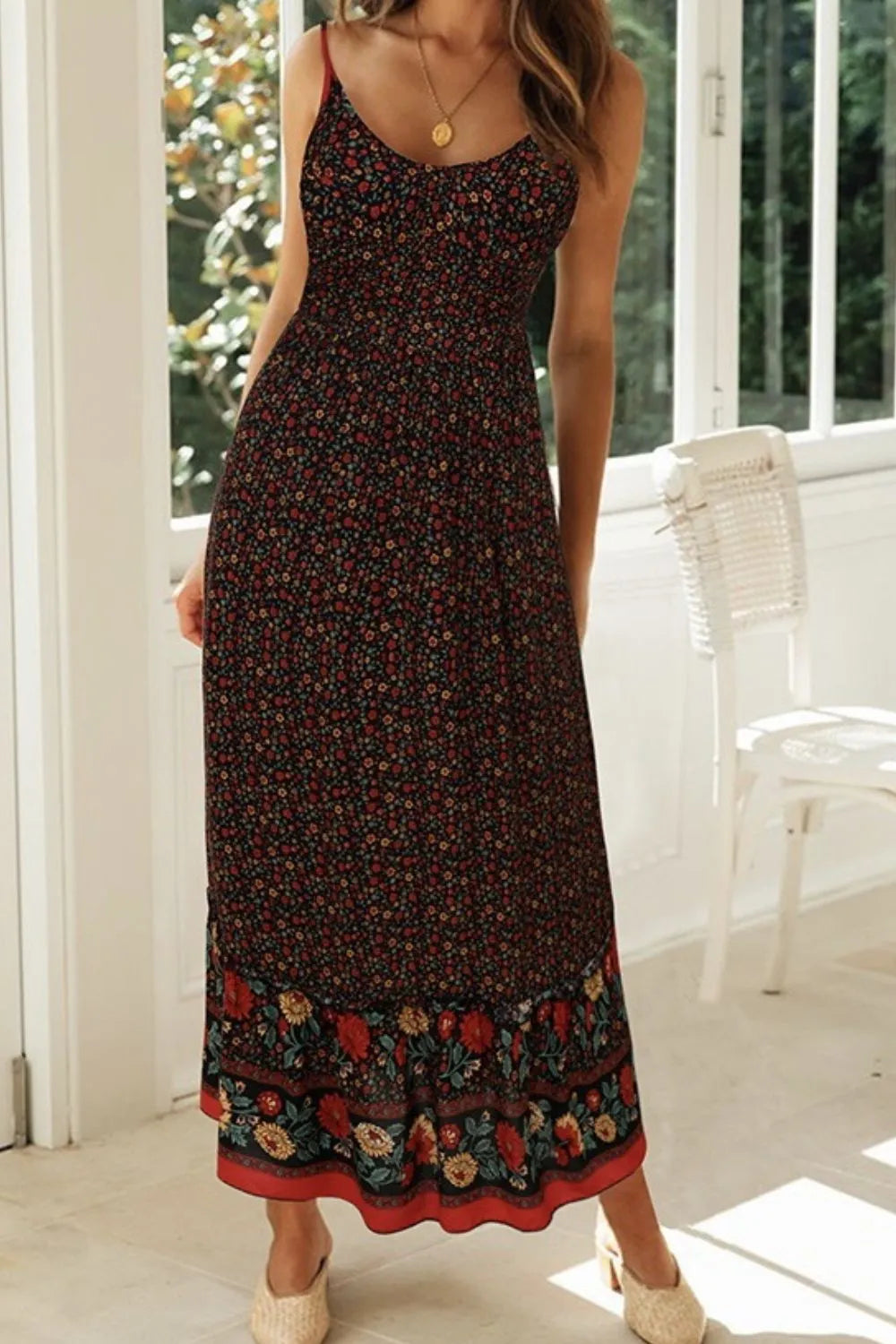 Buy Printed Maxi Cami Dress by Faz