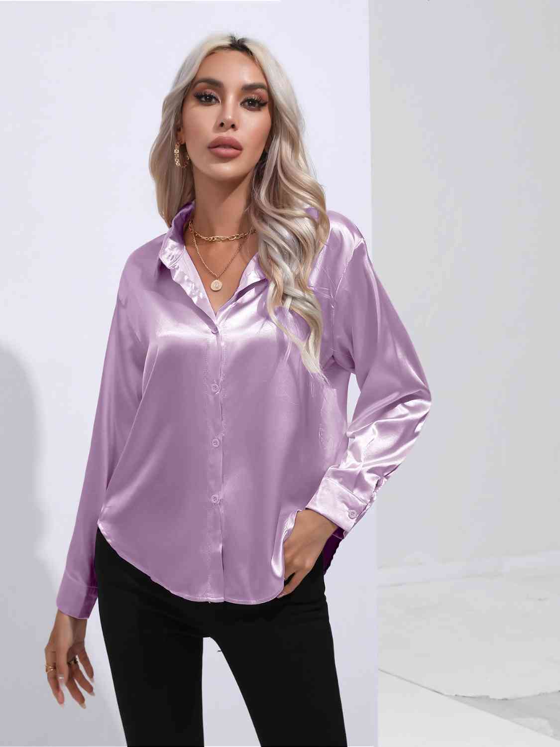 Buy Collared Neck Buttoned Long Sleeve Shirt by B&S