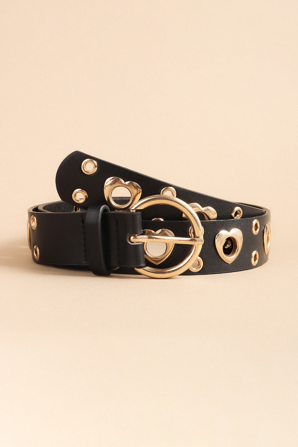 Buy Heart Shape Alloy Detail PU Leather Belt by Faz