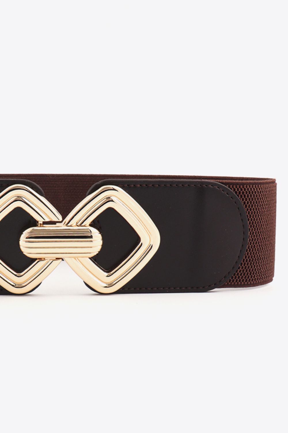Buy Geometric Buckle Elastic Wide Belt by Faz