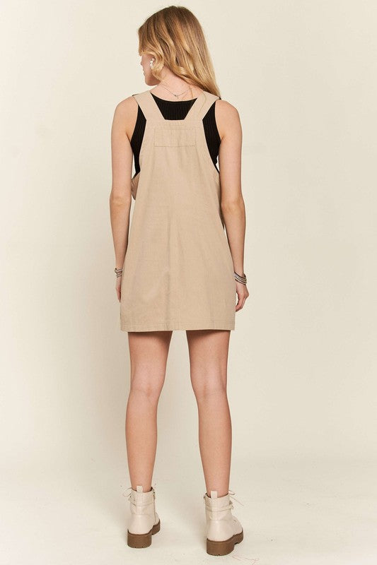 Buy Adjustable Wide Strap Square Neck Overall Dress by Faz