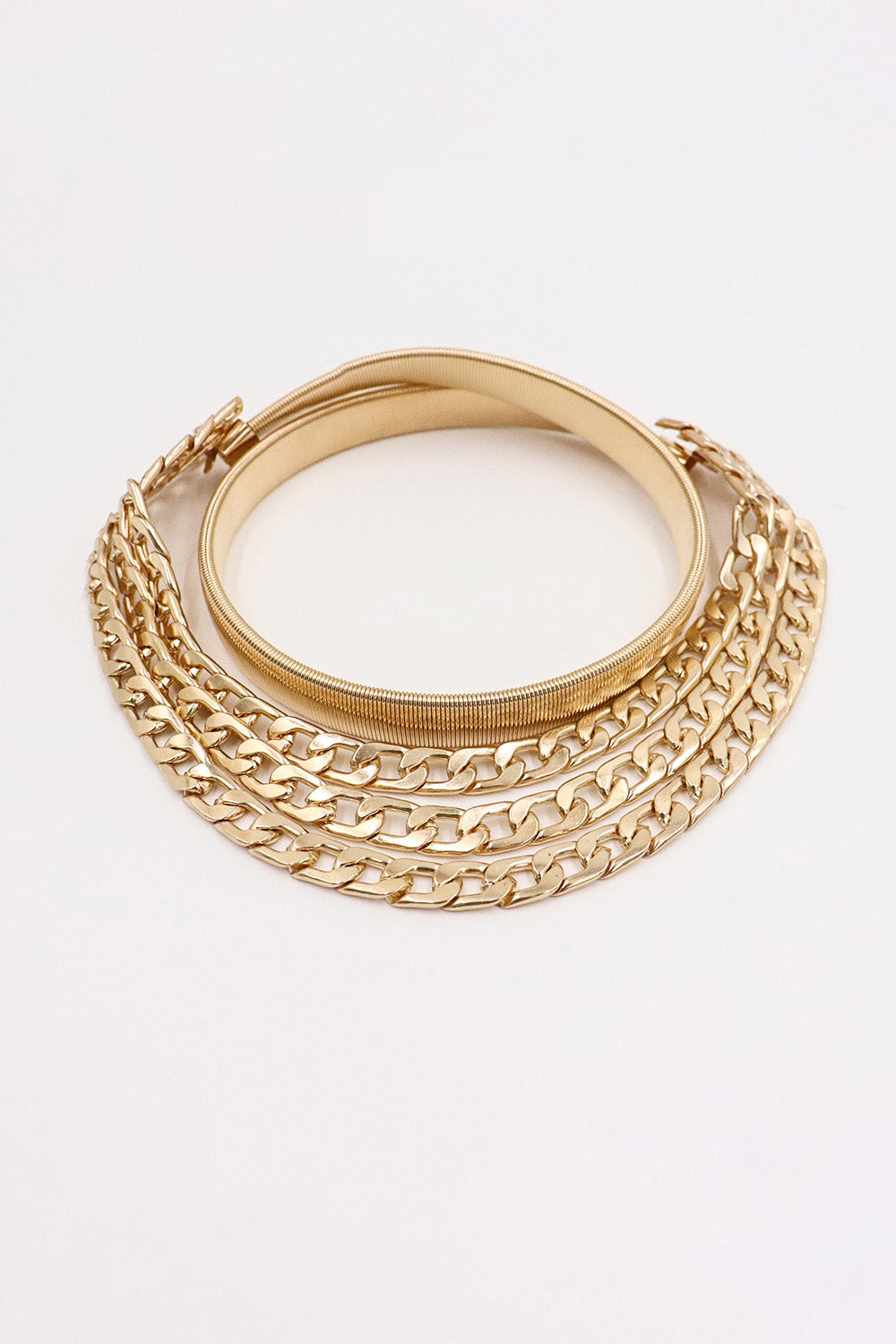 Buy Metal Triple-Layered Chain Belt by Faz
