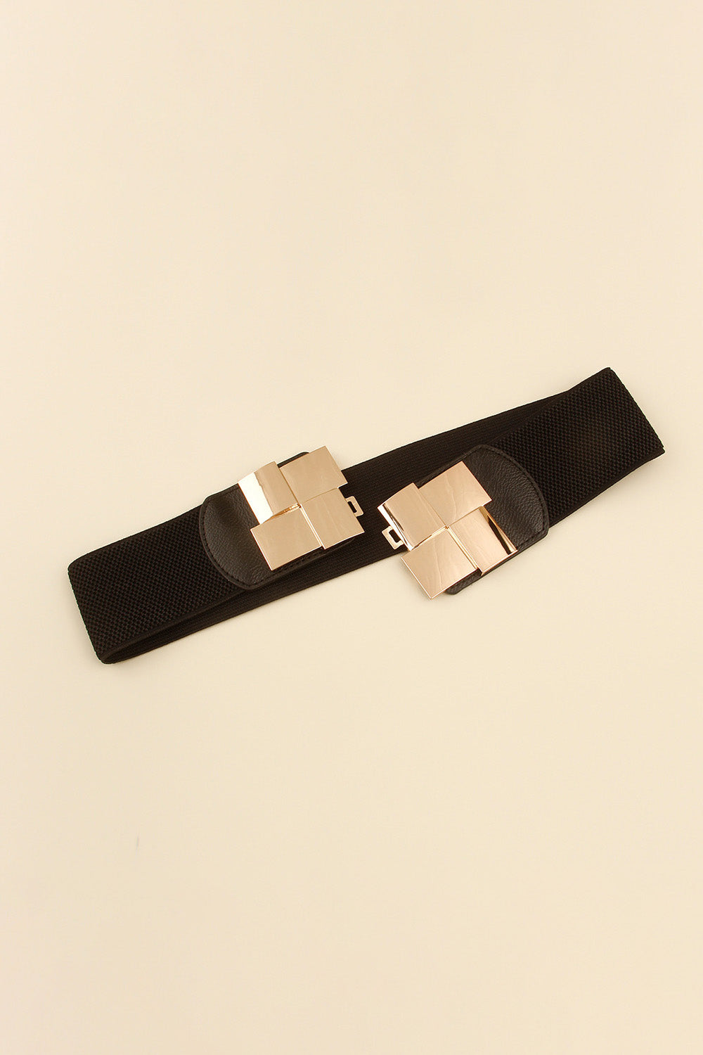 Buy Geometric Buckle Elastic Wide Belt by Faz